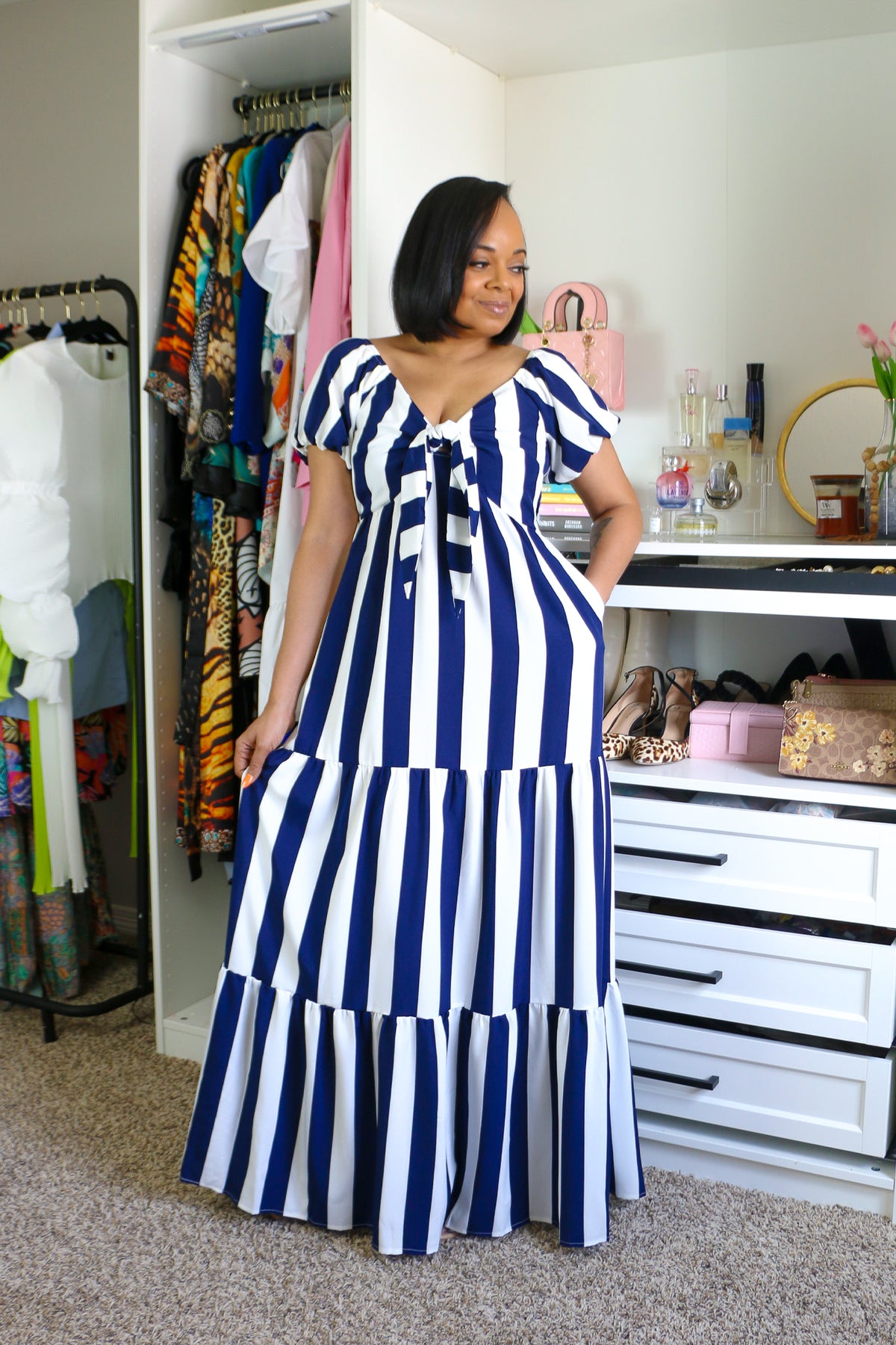 Nautical Maxi Dress