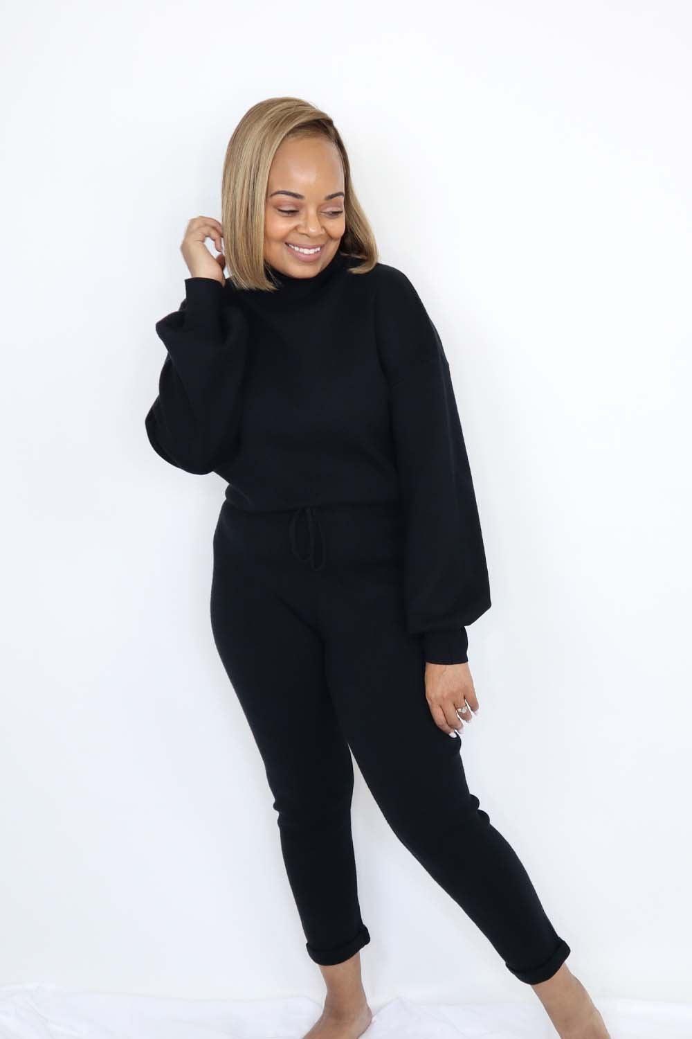 Uptown Knit Set | Black - THE SALT SOCIETY